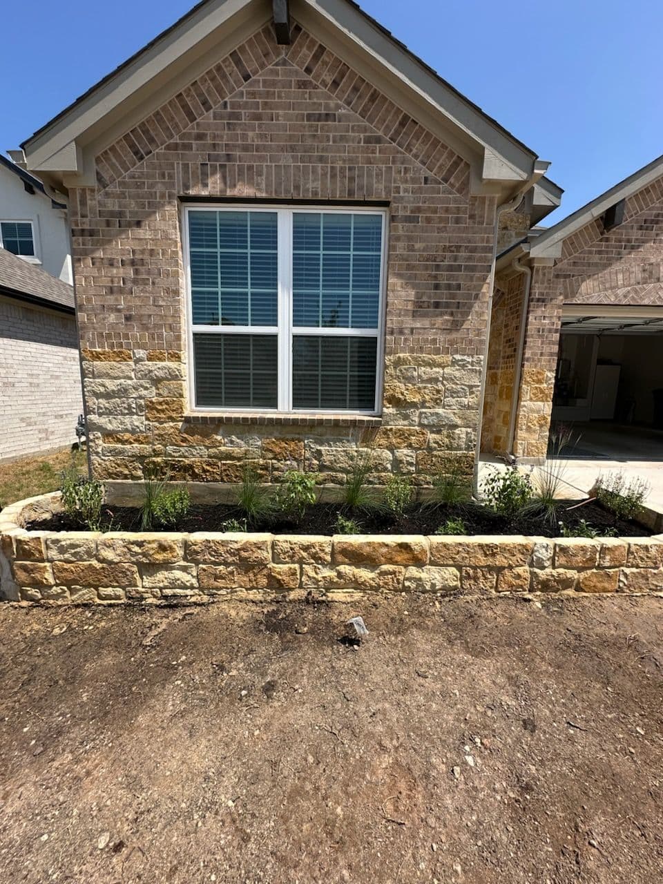 Project Custom Limestone Planter Bed in Leander image