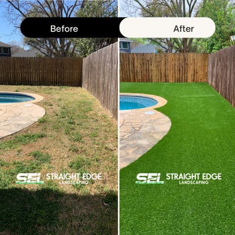 Artificial Turf Installation for Poolside Area image