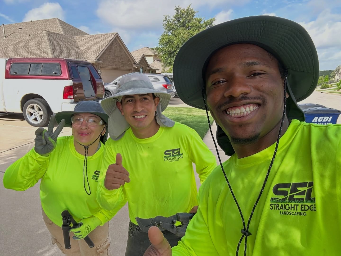 Straight Edge Landscaping team at work