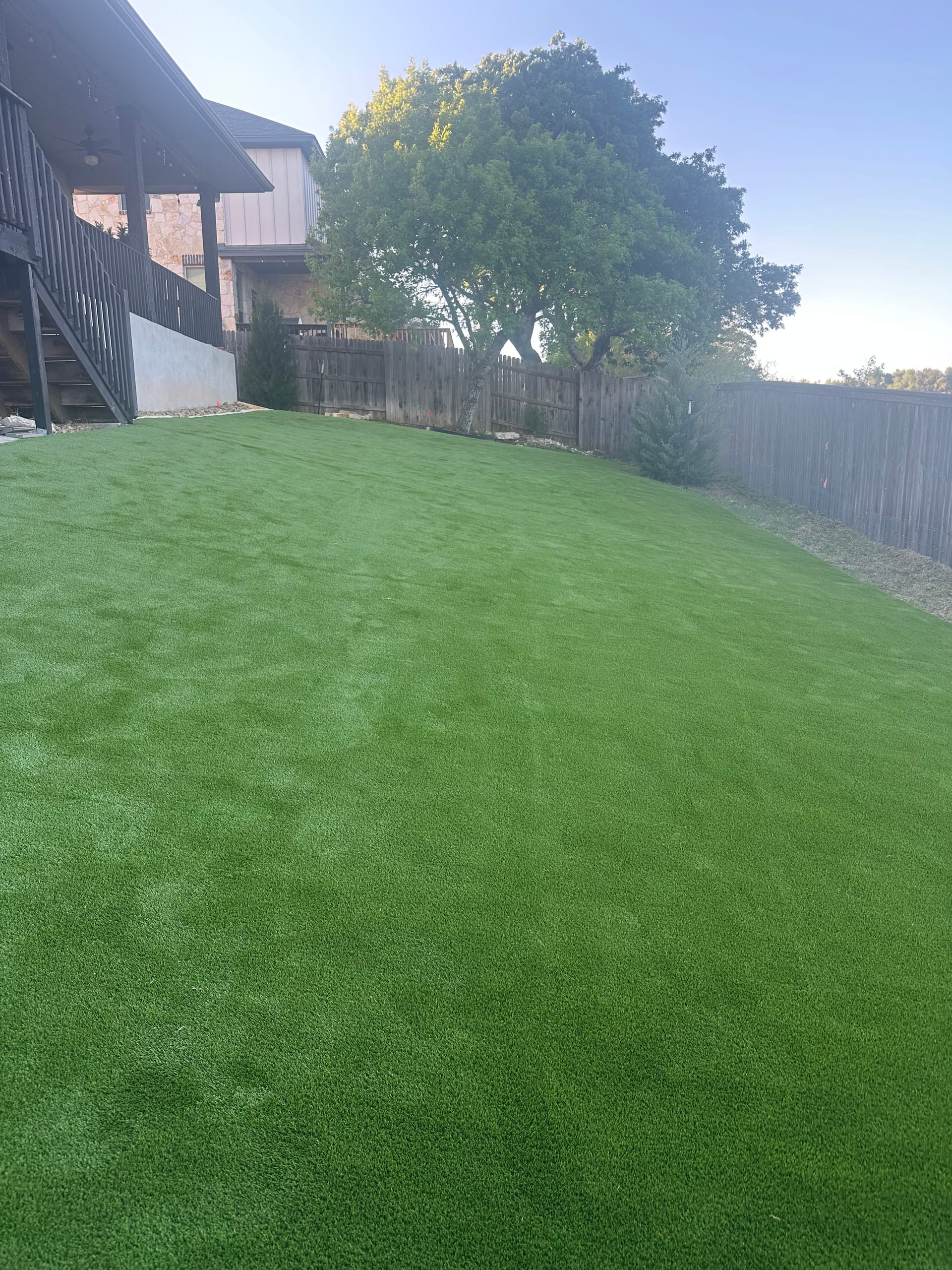 Leander Backyard Makeover with Artificial Turf Installation