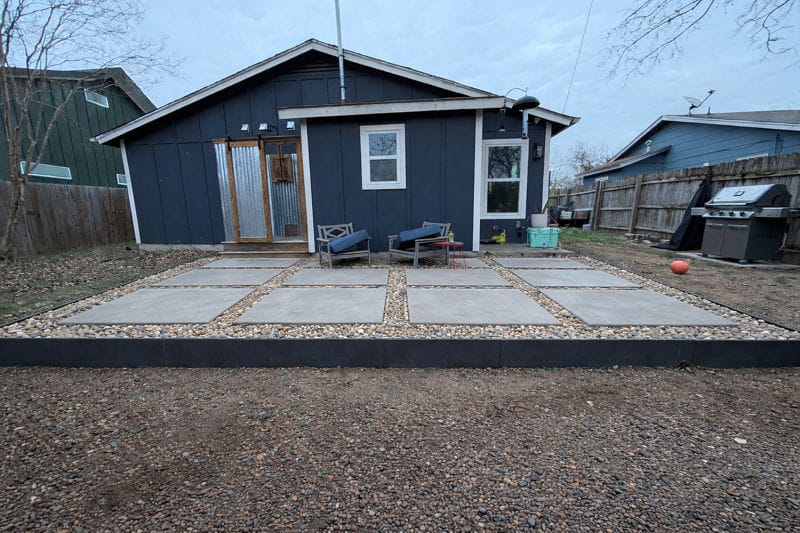 Modern Paver Patio Installation