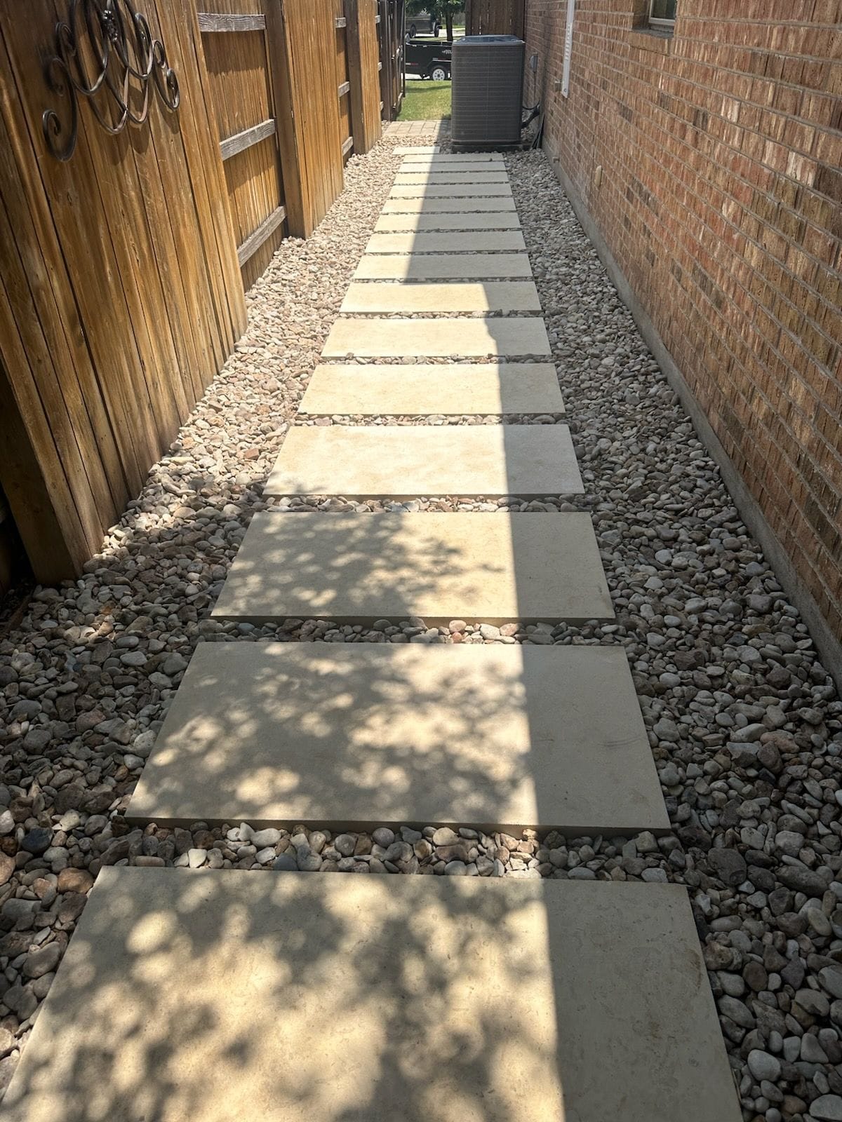Lueder Stone and River Rock Walkway Installation